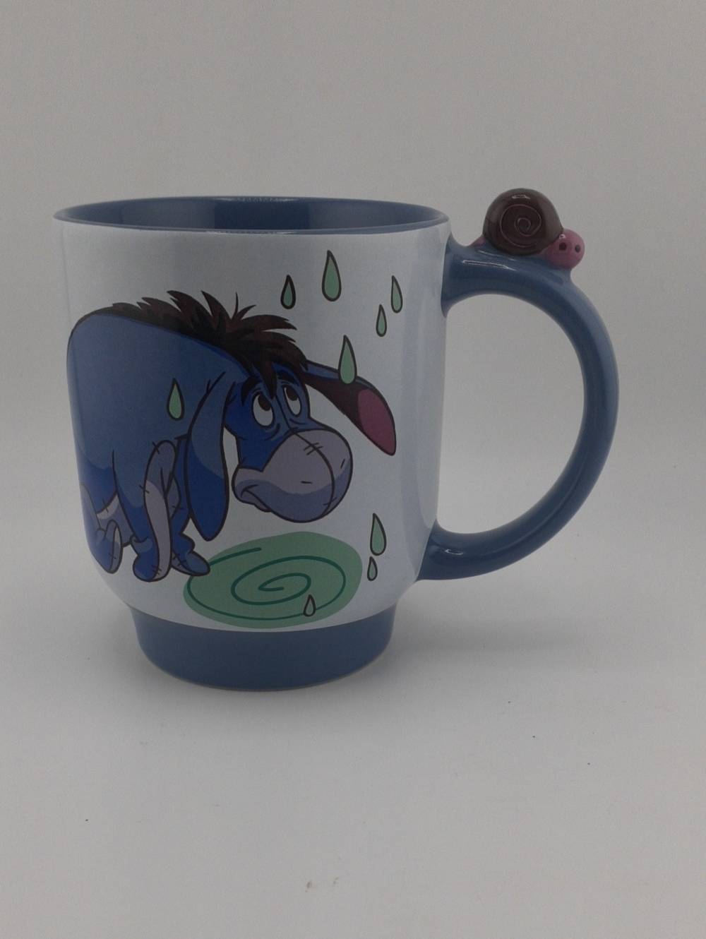Disney Store Mug Eeyoee Rainy Day With 3D Snail On Handle